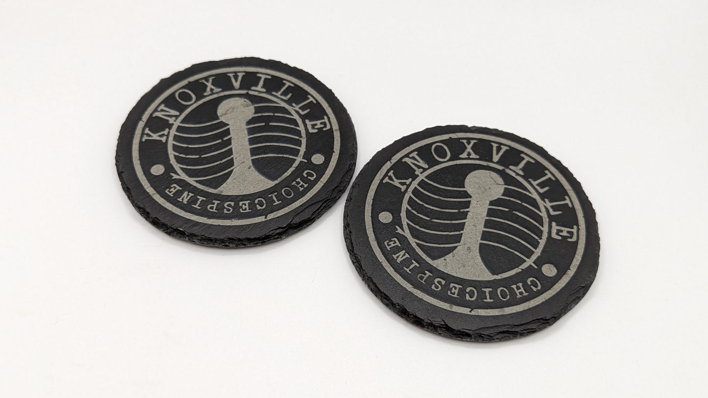 Custom Round Slate coasters