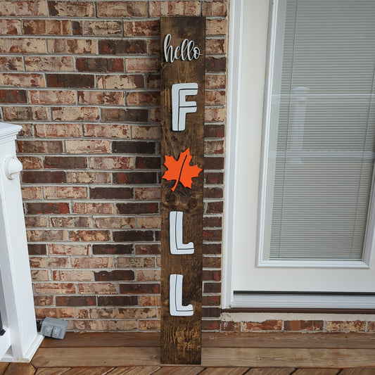Hello Fall porch sign