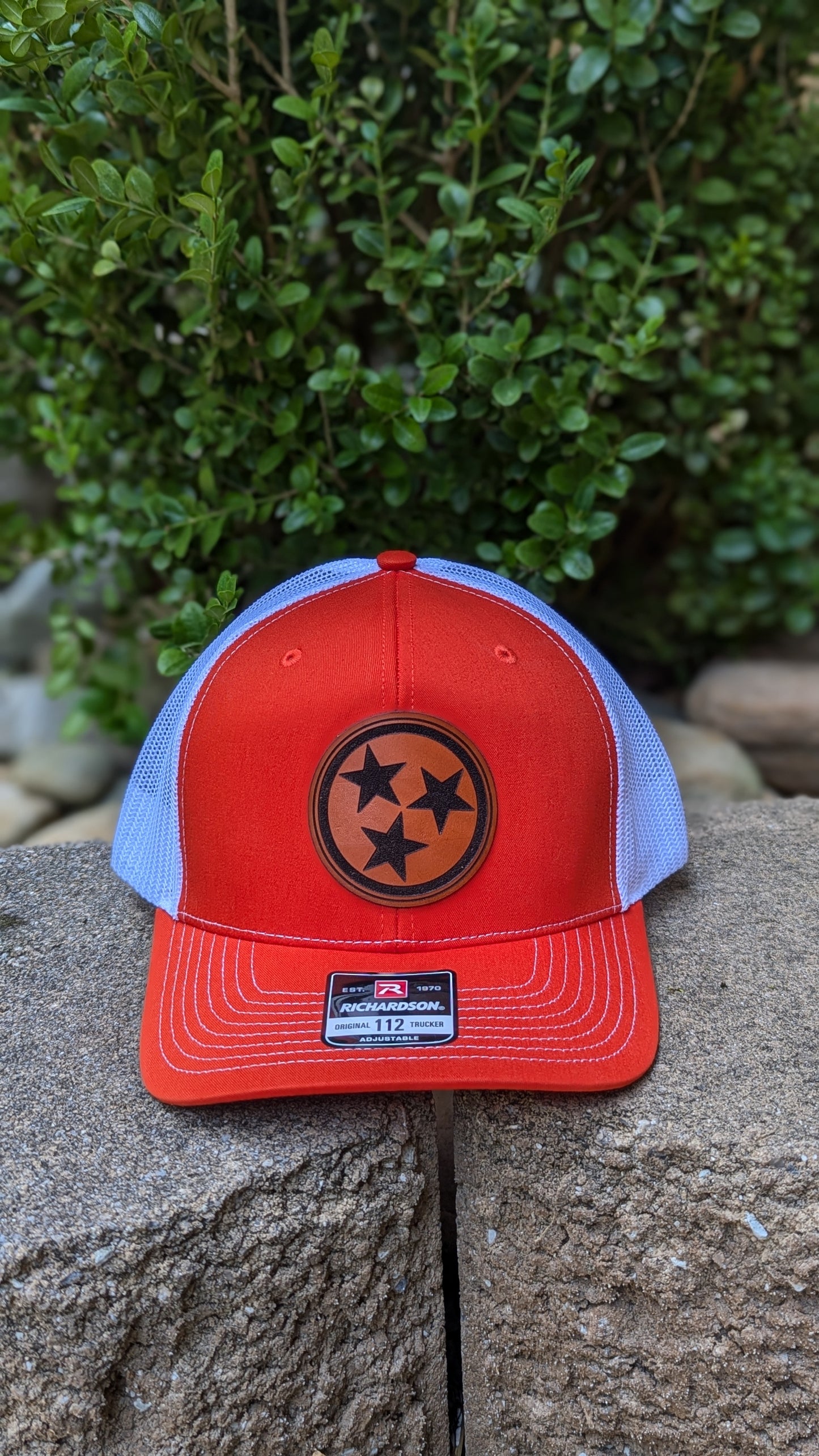 Tri Star Leather Patch Hat