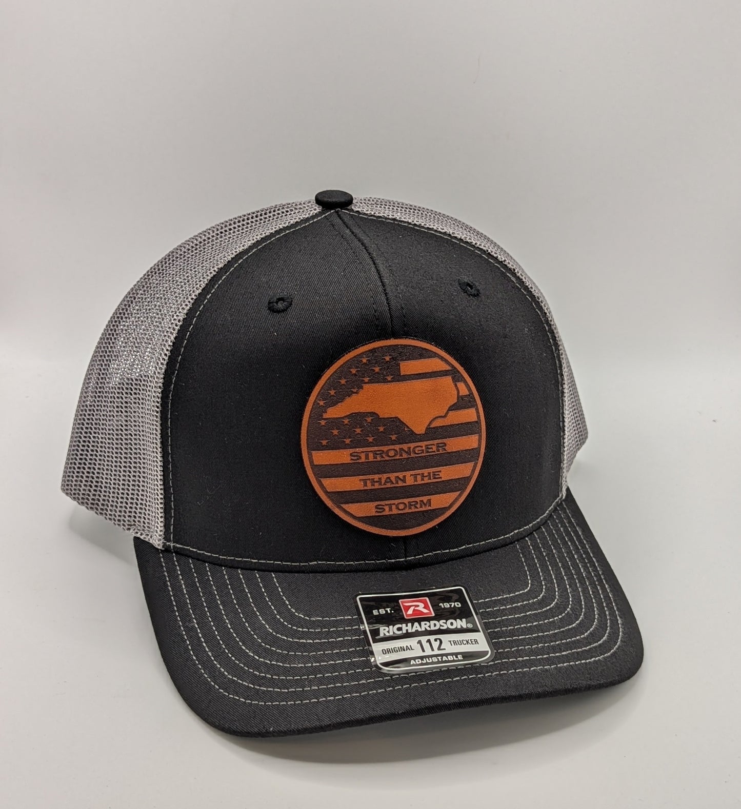 Stronger Than The Storm Leather Patch Hats