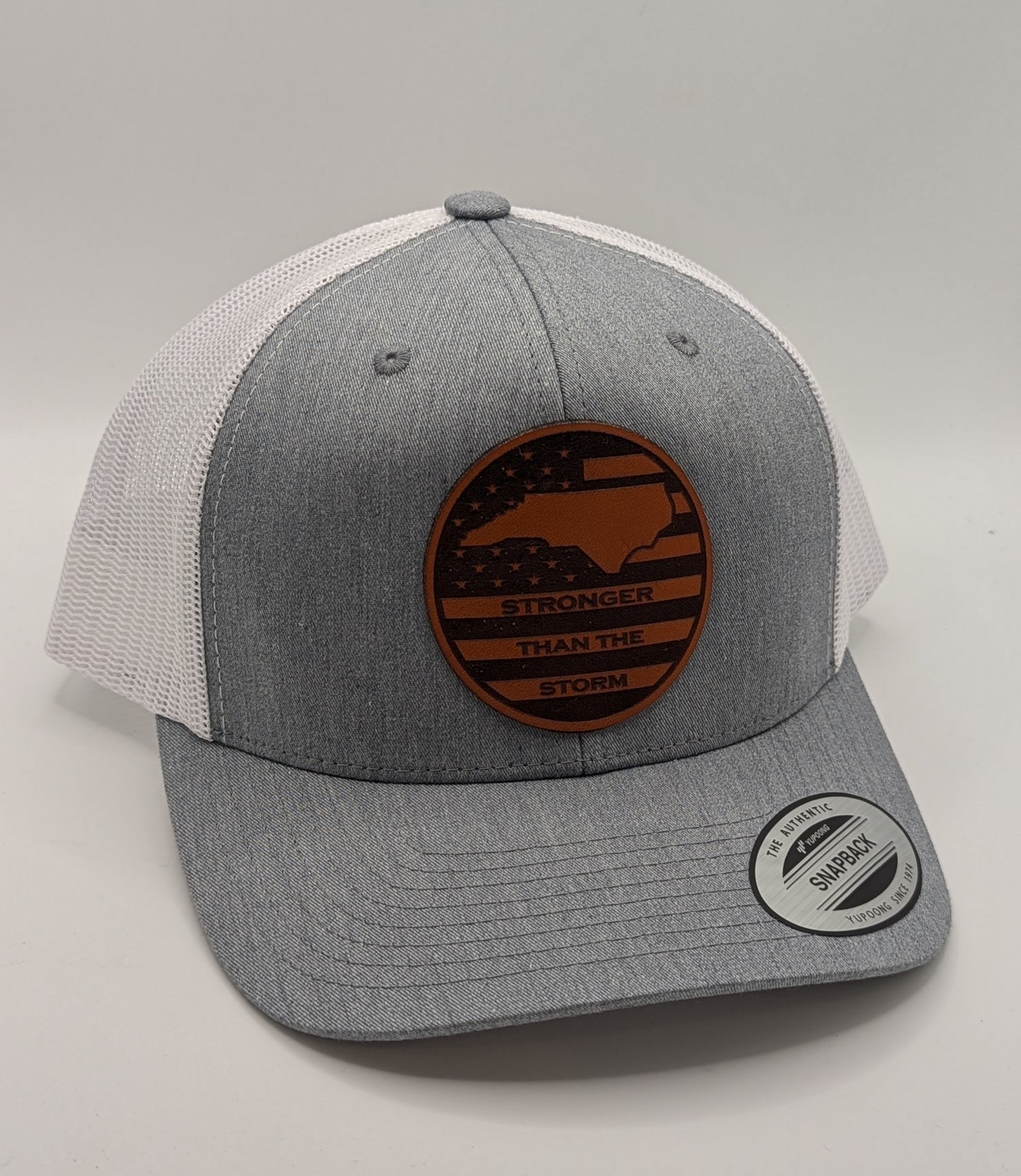 Stronger Than The Storm Leather Patch Hats