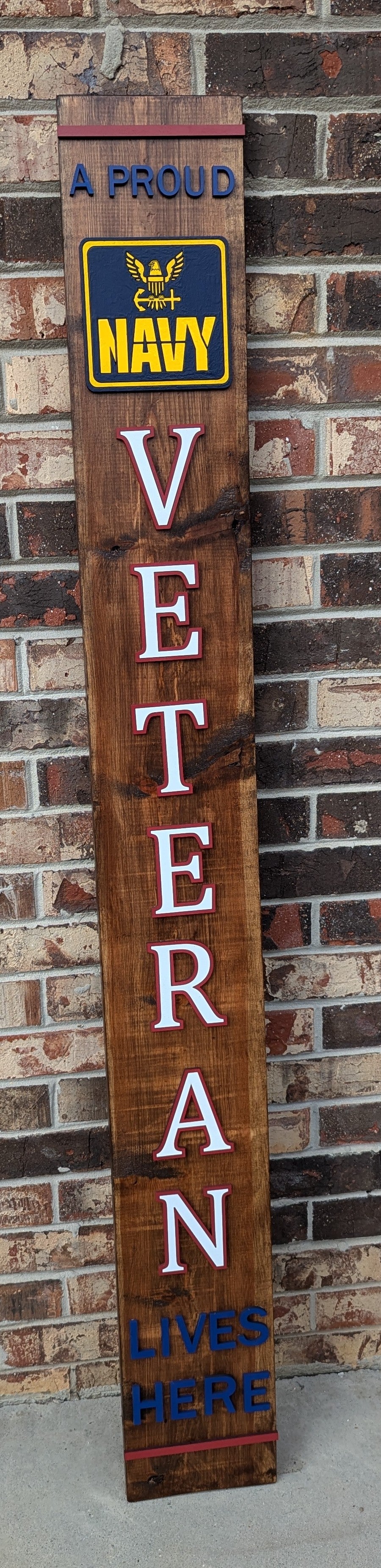 Navy Veteran Porch Sign