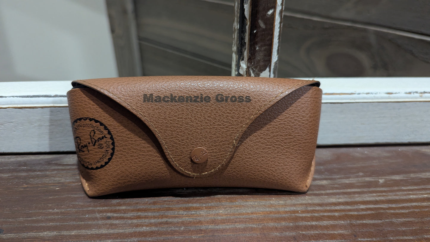 Custom engraved RayBan Sunglass case