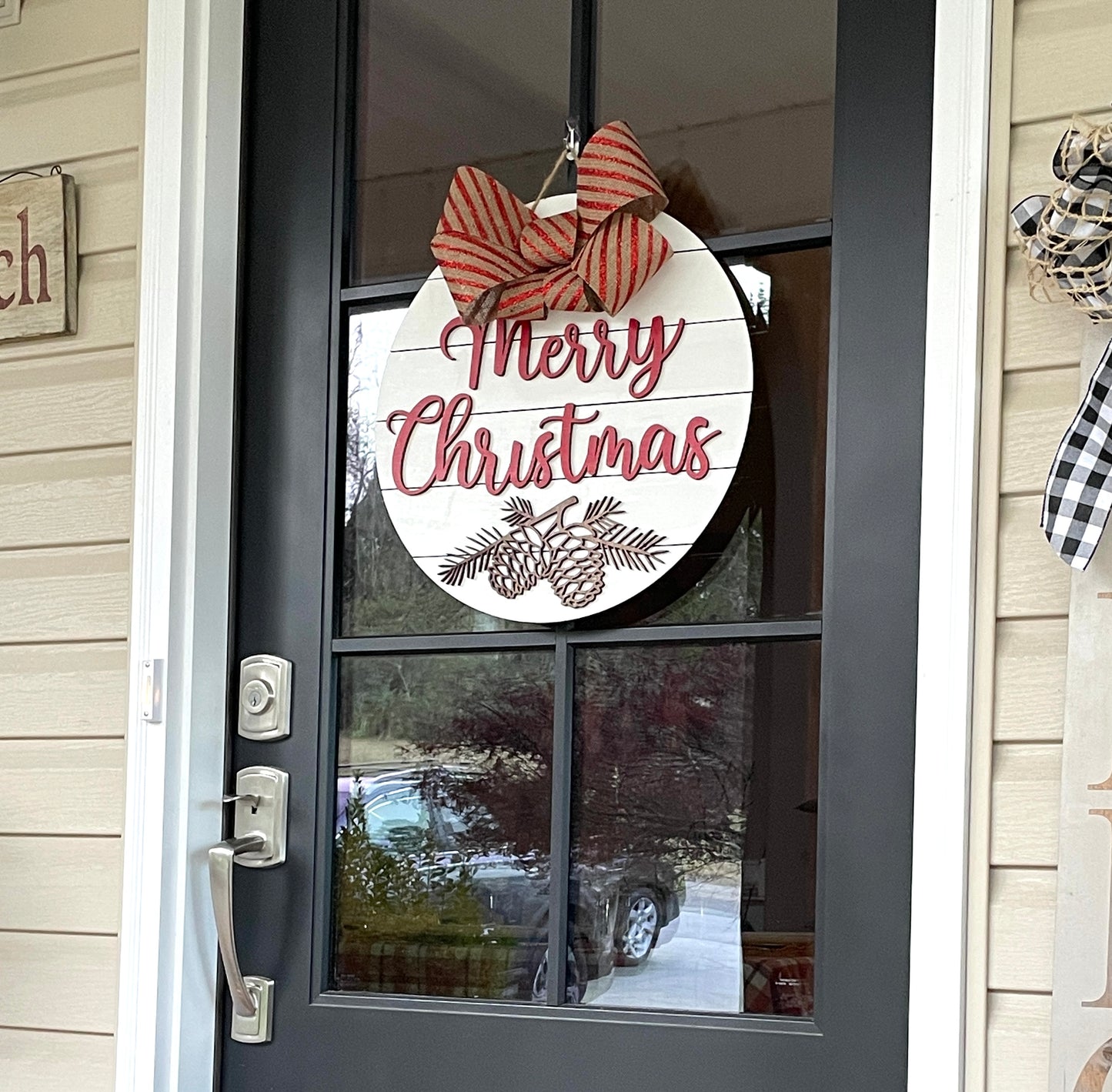 Merry Christmas Door Sign | Christmas Front Door Decor | Merry Christmas | Christmas Wreath | Christmas Decor | Christmas Sign | Christmas Door Wreath | Christmas