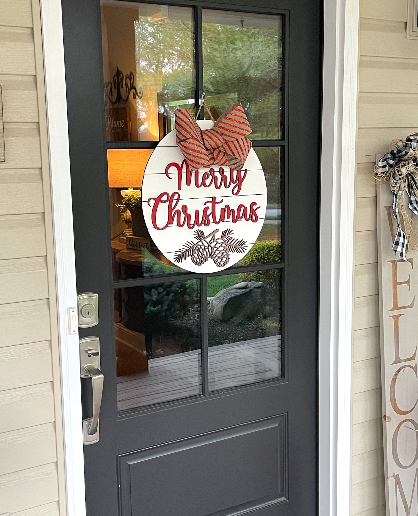 Merry Christmas Door Sign | Christmas Front Door Decor | Merry Christmas | Christmas Wreath | Christmas Decor | Christmas Sign | Christmas Door Wreath | Christmas