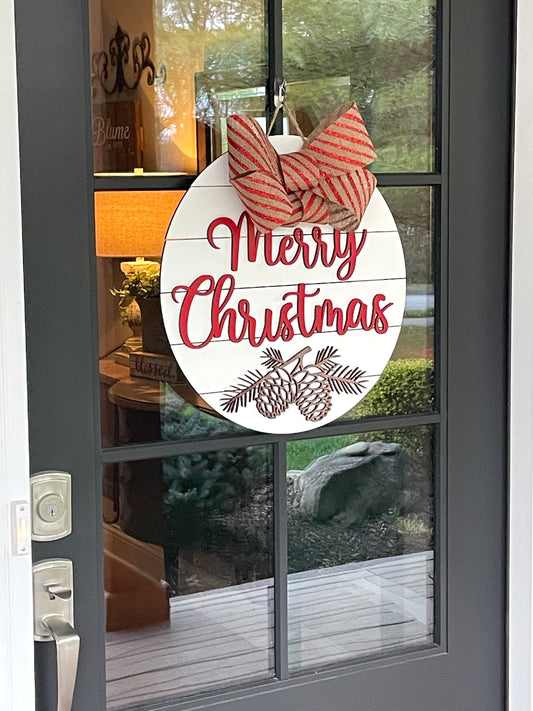 Merry Christmas Door Sign | Christmas Front Door Decor | Merry Christmas | Christmas Wreath | Christmas Decor | Christmas Sign | Christmas Door Wreath | Christmas
