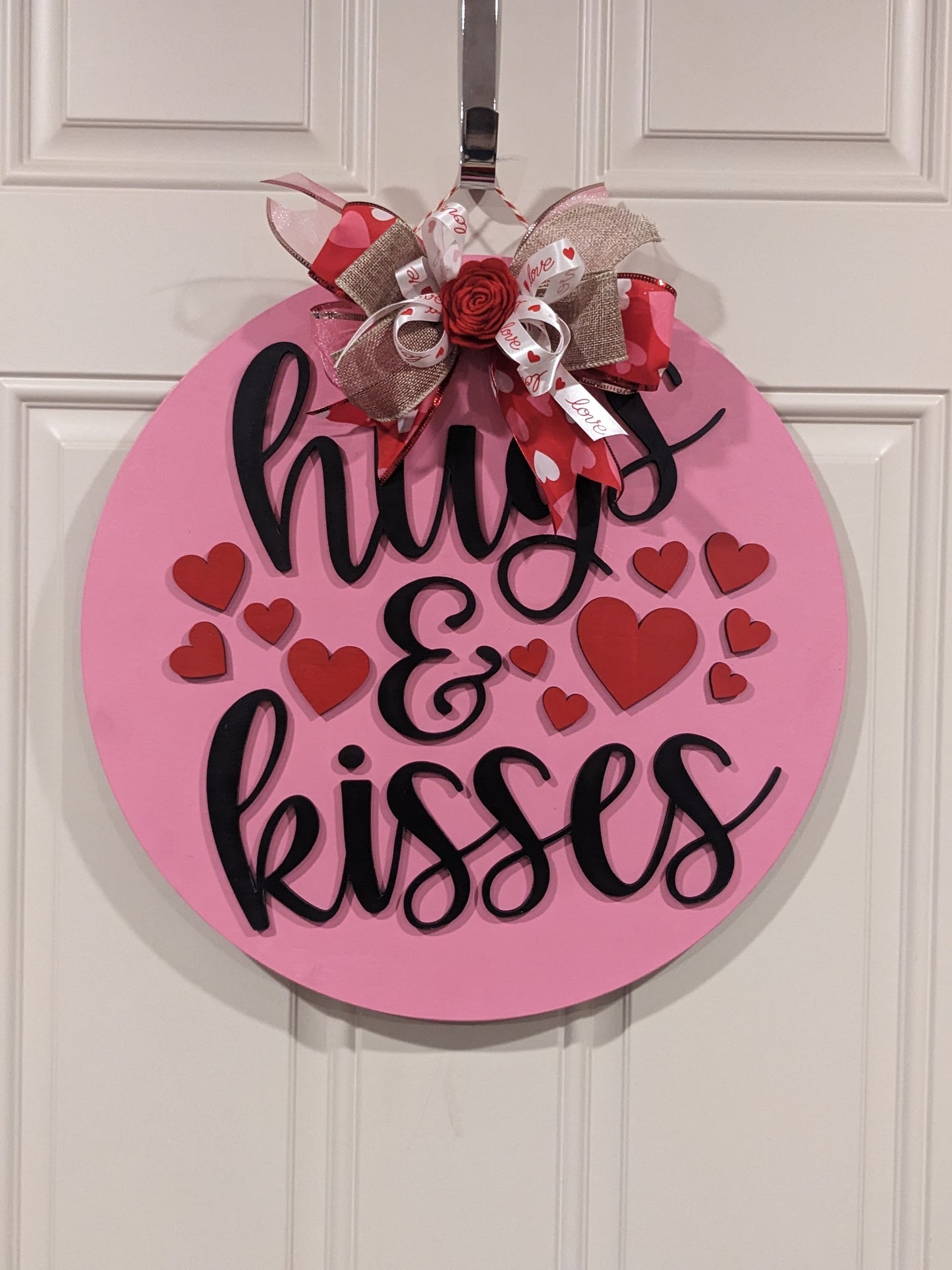 Hugs Kisses Valentine Door Sign Hanger Valentin Southern Blume