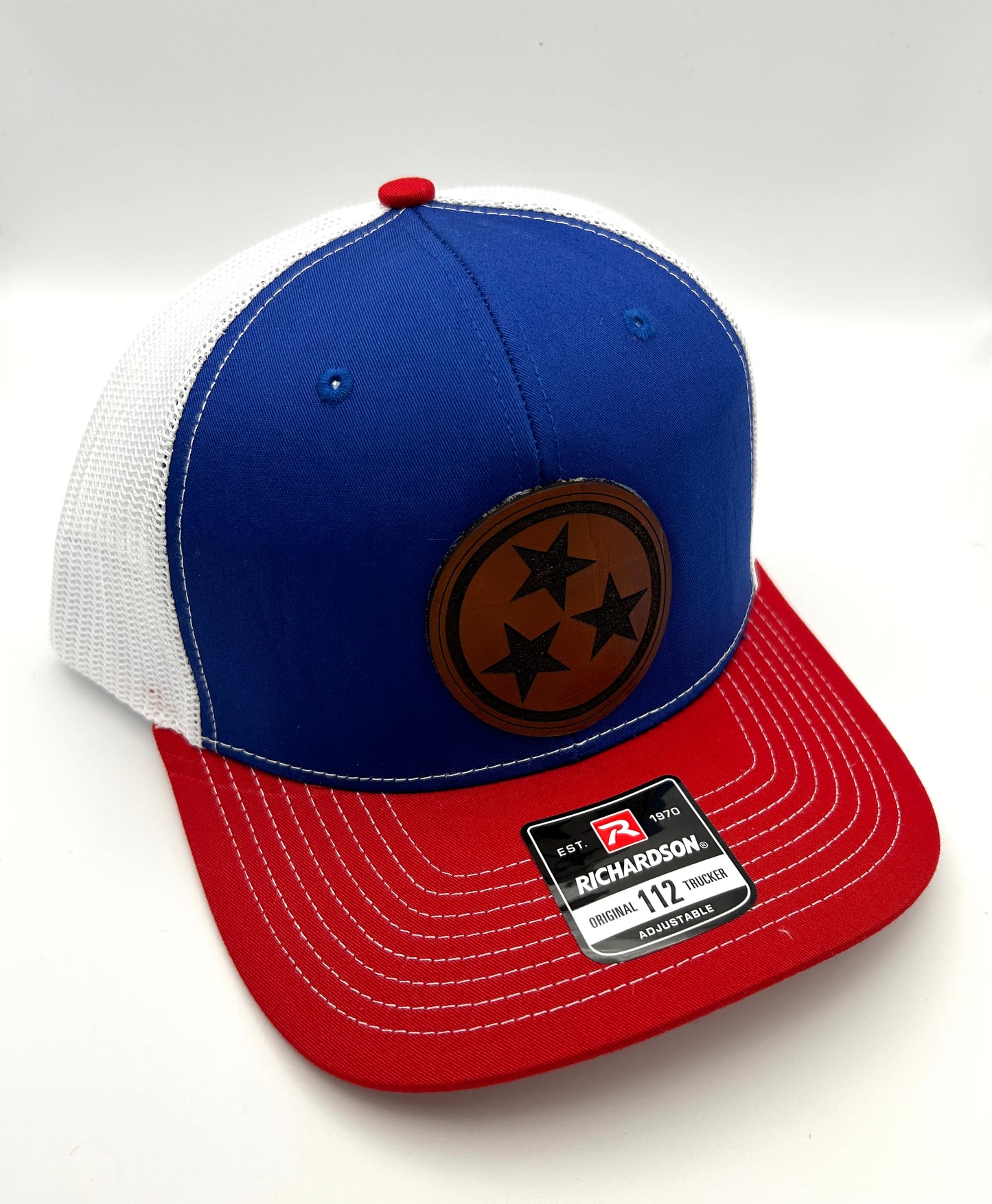 Tri Star Leather Patch Hat