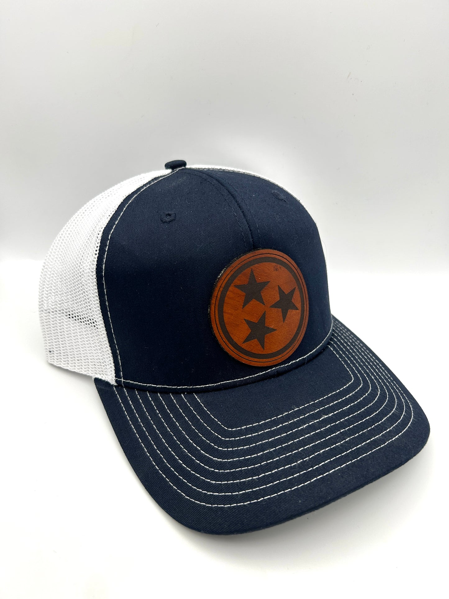 Tri Star Leather Patch Hat